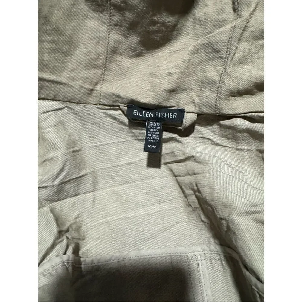 Eileen Fisher Anorak organic cotton hooded jacket M
